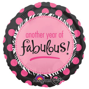 18″ Another Fabulous Year Foil Balloon